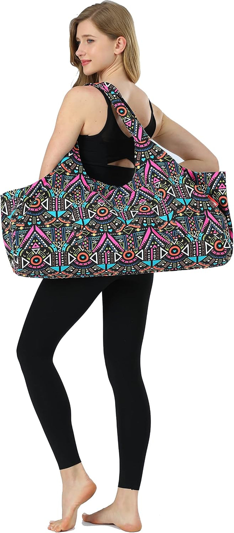 Premium Large Yoga Mat Tote Bag with Multi-Functional Storage Pockets - Lightweight & Durable Carrier for Your Yoga Essentials