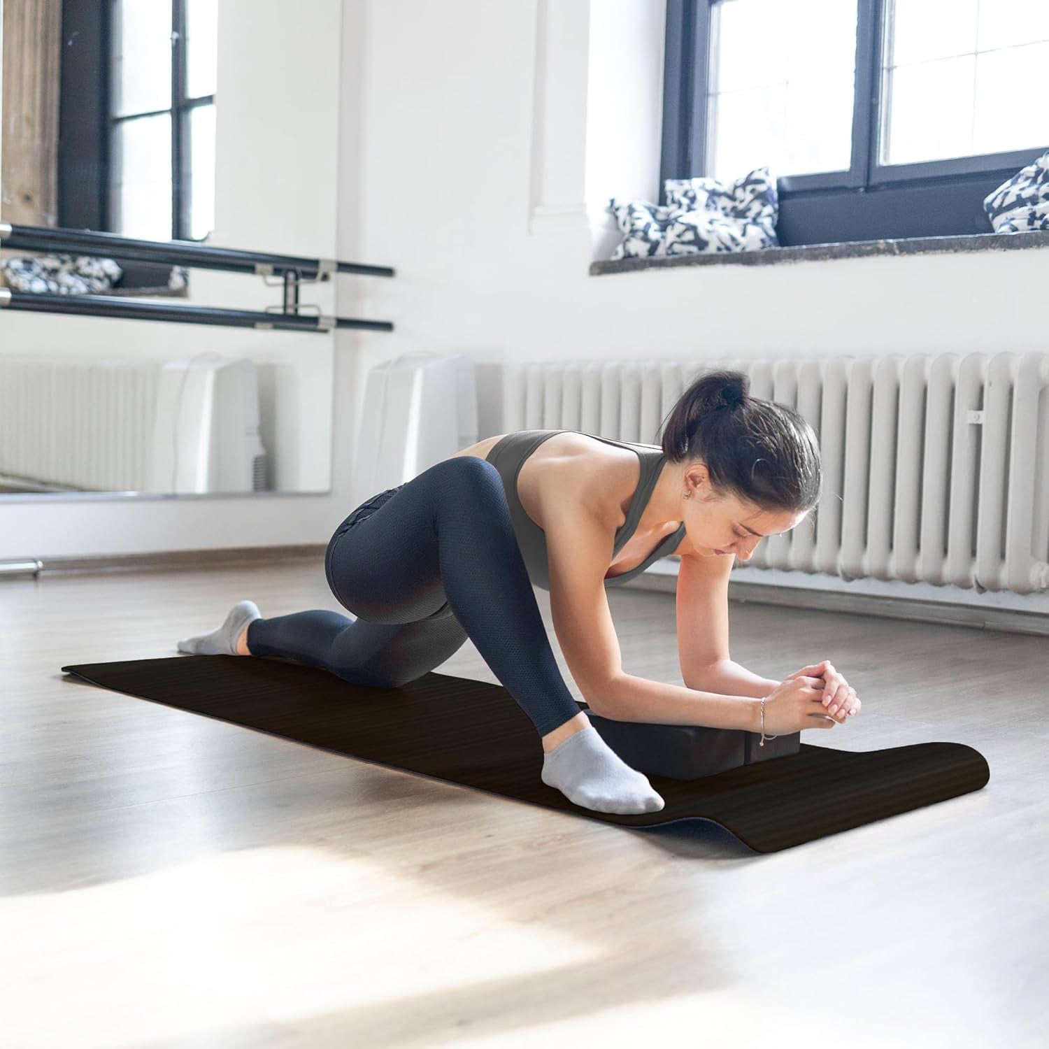 Ultimate 7-Piece Yoga Set: Extra Thick 71"x24" Mat, Blocks, Stretch Strap, Towels & Knee Pad for Home, Studio, and Gym Workouts